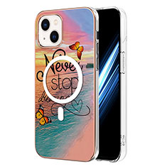 Funda Silicona Gel Goma Patron de Moda Carcasa con Mag-Safe Magnetic para Apple iPhone 15 Multicolor