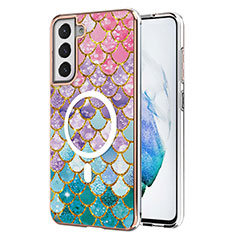 Funda Silicona Gel Goma Patron de Moda Carcasa con Mag-Safe Magnetic para Samsung Galaxy S21 FE 5G Vistoso