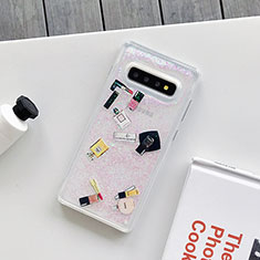 Funda Silicona Gel Goma Patron de Moda Carcasa K01 para Samsung Galaxy S10 Blanco