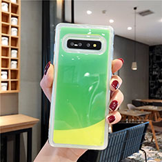 Funda Silicona Gel Goma Patron de Moda Carcasa K01 para Samsung Galaxy S10 Plus Verde
