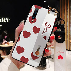 Funda Silicona Gel Goma Patron de Moda Carcasa para Huawei P30 Rojo