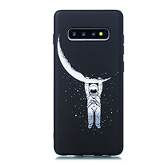 Funda Silicona Gel Goma Patron de Moda Carcasa para Samsung Galaxy S10 5G Negro