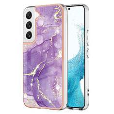 Funda Silicona Gel Goma Patron de Moda Carcasa para Samsung Galaxy S21 FE 5G Morado