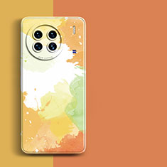 Funda Silicona Gel Goma Patron de Moda Carcasa para Vivo X90 Pro 5G Amarillo