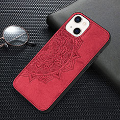 Funda Silicona Gel Goma Patron de Moda Carcasa S01 para Apple iPhone 13 Mini Rojo