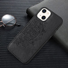 Funda Silicona Gel Goma Patron de Moda Carcasa S01 para Apple iPhone 14 Negro