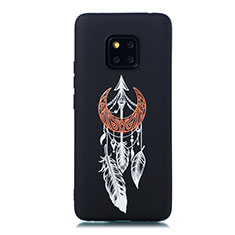 Funda Silicona Gel Goma Patron de Moda Carcasa S01 para Huawei Mate 20 Pro Negro