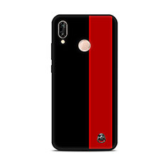 Funda Silicona Gel Goma Patron de Moda Carcasa S01 para Huawei P20 Lite Rojo