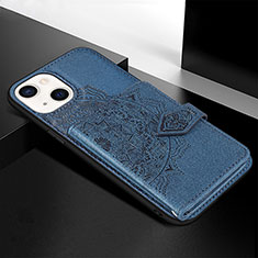 Funda Silicona Gel Goma Patron de Moda Carcasa S02 para Apple iPhone 13 Azul