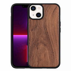 Funda Silicona Gel Goma Patron de Moda Carcasa S03 para Apple iPhone 14 Plus Marron