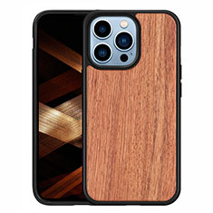 Funda Silicona Gel Goma Patron de Moda Carcasa S03 para Apple iPhone 14 Pro Max Marron Claro