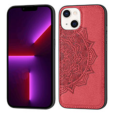 Funda Silicona Gel Goma Patron de Moda Carcasa S04 para Apple iPhone 14 Plus Rojo