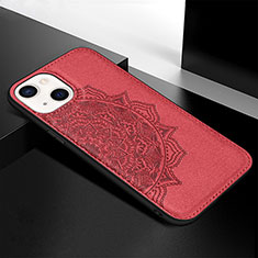 Funda Silicona Gel Goma Patron de Moda Carcasa S05 para Apple iPhone 13 Rojo