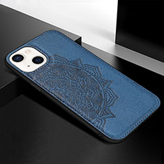 Funda Silicona Gel Goma Patron de Moda Carcasa S05 para Apple iPhone 14 Plus Azul