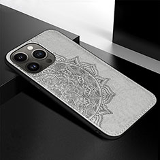 Funda Silicona Gel Goma Patron de Moda Carcasa S05 para Apple iPhone 14 Pro Gris