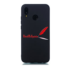 Funda Silicona Gel Goma Patron de Moda Carcasa S06 para Huawei P20 Lite Rojo