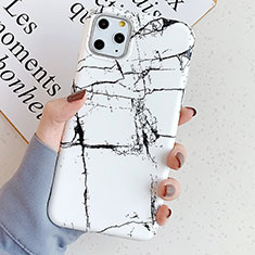 Funda Silicona Gel Goma Patron de Moda Carcasa S11 para Apple iPhone 11 Pro Max Blanco