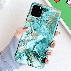 Funda Silicona Gel Goma Patron de Moda Carcasa S11 para Apple iPhone 11 Pro Verde