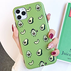 Funda Silicona Gel Goma Patron de Moda Carcasa S14 para Apple iPhone 11 Pro Max Verde