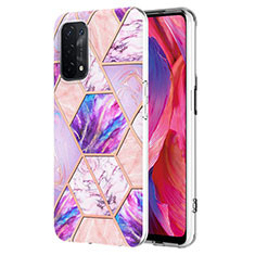 Funda Silicona Gel Goma Patron de Moda Carcasa Y01B para OnePlus Nord N200 5G Purpura Claro