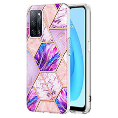 Funda Silicona Gel Goma Patron de Moda Carcasa Y01B para Oppo A55 5G Purpura Claro