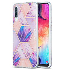 Funda Silicona Gel Goma Patron de Moda Carcasa Y01B para Samsung Galaxy A30S Purpura Claro