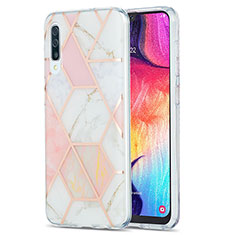 Funda Silicona Gel Goma Patron de Moda Carcasa Y01B para Samsung Galaxy A50S Rosa