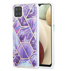 Funda Silicona Gel Goma Patron de Moda Carcasa Y01B para Samsung Galaxy M12 Morado