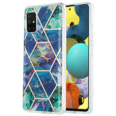 Funda Silicona Gel Goma Patron de Moda Carcasa Y01B para Samsung Galaxy M40S Verde Noche