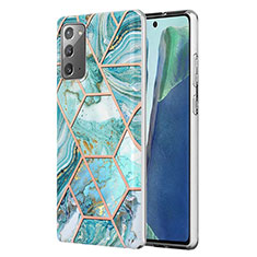Funda Silicona Gel Goma Patron de Moda Carcasa Y01B para Samsung Galaxy Note 20 5G Menta Verde