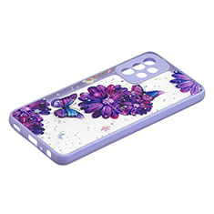 Funda Silicona Gel Goma Patron de Moda Carcasa Y01X para Samsung Galaxy A52s 5G Morado