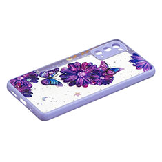 Funda Silicona Gel Goma Patron de Moda Carcasa Y01X para Samsung Galaxy S20 FE (2022) 5G Morado