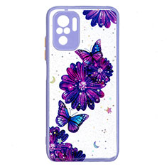 Funda Silicona Gel Goma Patron de Moda Carcasa Y01X para Xiaomi Redmi Note 10 4G Morado