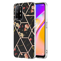 Funda Silicona Gel Goma Patron de Moda Carcasa Y02B para Oppo Reno5 Z 5G Negro