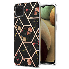 Funda Silicona Gel Goma Patron de Moda Carcasa Y02B para Samsung Galaxy A12 5G Negro