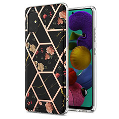 Funda Silicona Gel Goma Patron de Moda Carcasa Y02B para Samsung Galaxy A51 5G Negro