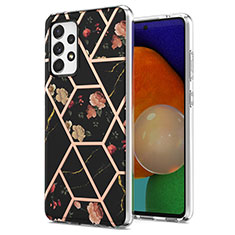 Funda Silicona Gel Goma Patron de Moda Carcasa Y02B para Samsung Galaxy A52s 5G Negro