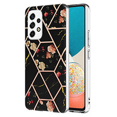 Funda Silicona Gel Goma Patron de Moda Carcasa Y02B para Samsung Galaxy A53 5G Negro