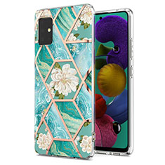 Funda Silicona Gel Goma Patron de Moda Carcasa Y02B para Samsung Galaxy M40S Verde