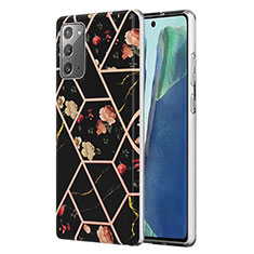 Funda Silicona Gel Goma Patron de Moda Carcasa Y02B para Samsung Galaxy Note 20 5G Negro