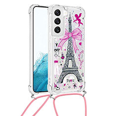 Funda Silicona Gel Goma Patron de Moda Carcasa Y02B para Samsung Galaxy S22 5G Gris