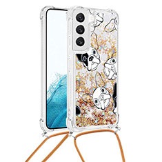 Funda Silicona Gel Goma Patron de Moda Carcasa Y02B para Samsung Galaxy S23 Plus 5G Oro