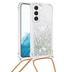 Funda Silicona Gel Goma Patron de Moda Carcasa Y03B para Samsung Galaxy S21 5G Plata