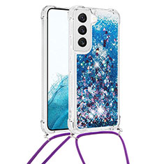 Funda Silicona Gel Goma Patron de Moda Carcasa Y03B para Samsung Galaxy S22 5G Azul