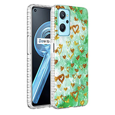 Funda Silicona Gel Goma Patron de Moda Carcasa Y04B para Oppo A96 4G Menta Verde