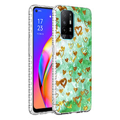 Funda Silicona Gel Goma Patron de Moda Carcasa Y04B para Oppo F19 Pro Menta Verde