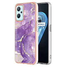 Funda Silicona Gel Goma Patron de Moda Carcasa Y05B para Oppo A96 4G Morado