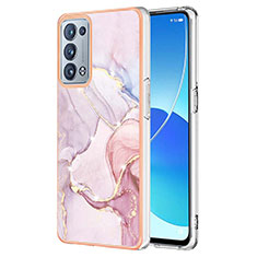 Funda Silicona Gel Goma Patron de Moda Carcasa Y05B para Oppo Reno6 Pro+ Plus 5G Rosa