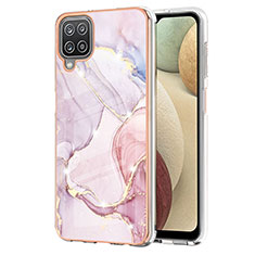 Funda Silicona Gel Goma Patron de Moda Carcasa Y05B para Samsung Galaxy A12 Nacho Rosa