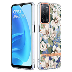 Funda Silicona Gel Goma Patron de Moda Carcasa Y06B para Oppo A53s 5G Blanco